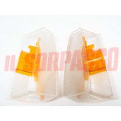 PLASTICHE FANALINI FRECCE ANTERIORI + OSCURATORI FIAT PANDA 141 750 1000 ELMA