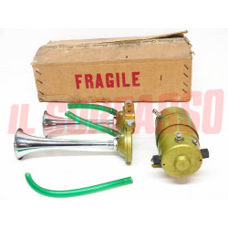 TROMBE AVVISATORI ACUSTICI 12 V FIAT 500 600 850 1100 124 125 A.R GIULIA GT 1900