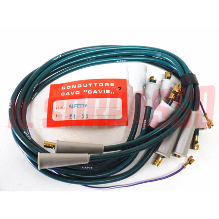 CAVI FILI CANDELE + CAPPUCCI ALFA ROMEO ALFETTA BERLINA GT GTV ORIGINALE CAVIS
