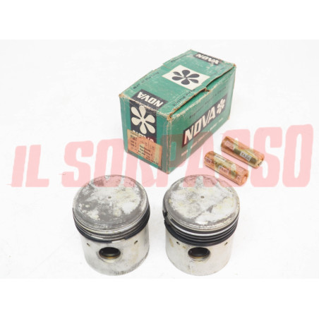 PISTONI + FASCE MOTORE 67,6 MM + 2/10 FIAT 500 D F GIARDINIERA ORIGINALI NOVA