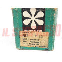 PISTONI + FASCE MOTORE 67,6 MM + 2/10 FIAT 500 D F GIARDINIERA ORIGINALI NOVA