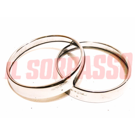 CORNICI CERCHI FARO GRUPPI OTTICI FIAT 850 SPORT SPIDER ORIGINALI CARELLO