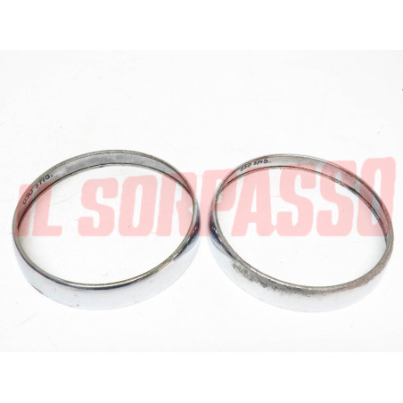 CORNICI CERCHI FARO GRUPPI OTTICI FIAT 850 SPORT SPIDER ORIGINALI USATI