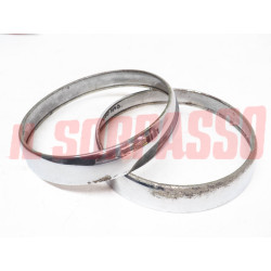 CORNICI CERCHI FARO GRUPPI OTTICI FIAT 850 SPORT SPIDER ORIGINALI USATI