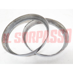 CORNICI CERCHI FARO GRUPPI OTTICI FIAT 850 SPORT SPIDER ORIGINALI USATI