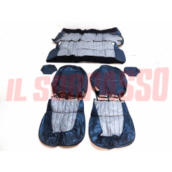 FODERE COPRI SEDILI FIAT 124 COUPE IN VELLUTO BLU CON POGGIATESTA ORIGINALI
