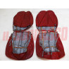 FODERE COPRI SEDILI ANTERIORI FIAT 124 SPORT COUPE PELLE E VELLUTO ROSSE NOS
