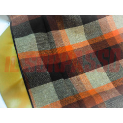 FODERE COPRI SEDILI ANTERIORI POSTERIORI FIAT 127 CL  2P  SCOZZESE ROSSO MARRONE