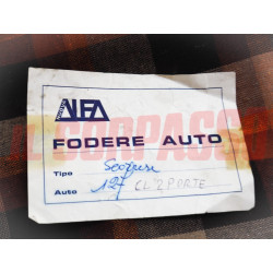 FODERE COPRI SEDILI ANTERIORI POSTERIORI FIAT 127 CL  2P  SCOZZESE ROSSO MARRONE