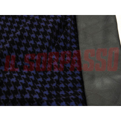 FODERE COPRI SEDILI ANTERIORI POSTERIORI FIAT 127 CL 3P PIED DE POULE BLU NERO