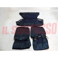 FODERE COPRI SEDILI ANTERIORI POSTERIORI FIAT 127 CL 3P PIED DE POULE BLU NERO
