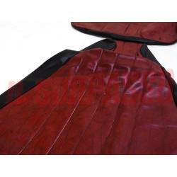 FODERE COPRI SEDILI ANTERIORI POSTERIORI FIAT 127 SPORT IN PELLE ROSSO NERE NOS