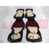 FODERE COPRI SEDILI ANTERIORI POSTERIORI FIAT 127 SPORT IN PELLE ROSSO NERE NOS