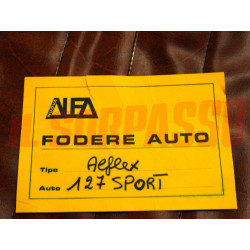 FODERE COPRI SEDILI ANTERIORI POSTERIORI FIAT 127 SPORT IN PELLE ROSSO NERE NOS