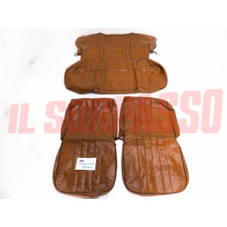 FODERE COPRI SEDILI ANTERIORI + POSTERIORI FIAT 127 3 PORTE U.T PELLE MARRONE