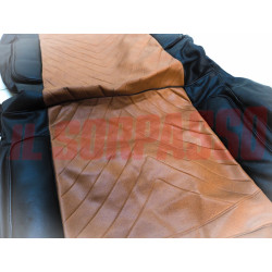FODERE COPRI SEDILI ANTERIORI + POSTERIORI SIMCA 1000 GL IN PELLE MARRONE NERO