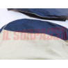 FODERE COPRI SEDILI ANTERIORI + POSTERIORI FIAT 600 1 SERIE BIANCO AZZURRO NOS