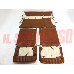 FODERE COPRI SEDILI FIAT PANDA 30 45 4x4 IN PELLE MARRONE SCURO ORIGINALI NOS