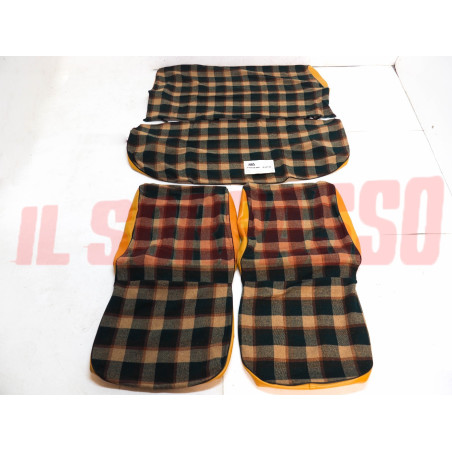 FODERE COPRI SEDILI ANTERIORI + POSTERIORI SIMCA 1000 LS SCOZZESE BEIGE VERDE