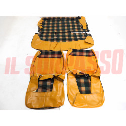 FODERE COPRI SEDILI ANTERIORI + POSTERIORI SIMCA 1000 LS SCOZZESE BEIGE VERDE