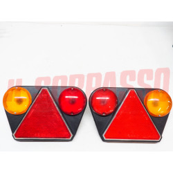 FANALI FARI POSTERIORI RIMORCHI AUTOCARRI FIAT OM ANNI 70 80 LEART SENZA TARGA