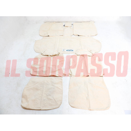 FODERE TAPPEZZERIA COPRI SEDILI ALFA ROMEO ALFETTA BERLINA CON POGGIATESTA NOS