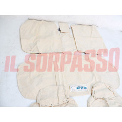 FODERE TAPPEZZERIA COPRI SEDILI ALFA ROMEO ALFETTA BERLINA CON POGGIATESTA NOS