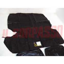 FODERE COPRI SEDILI ANTERIORI + POSTERIORI FIAT 127 MOD 1973 PELLE MARRONE SCURO