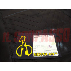 FODERE COPRI SEDILI ANTERIORI + POSTERIORI FIAT 127 MOD 1973 PELLE MARRONE SCURO