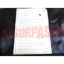 FODERE COPRI SEDILI ANTERIORI + POSTERIORI FIAT 127 MOD 1973 PELLE MARRONE SCURO