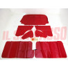 FODERE COPRI PANNELLI PORTA + POSTERIORI CAPPELLIERA FIAT 850 BERLINA ROSSE NOS
