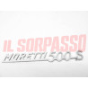 SCRITTA SIGLA POSTERIORE CARROZZERIA FIAT 500 S MORETTI ORIGINALE