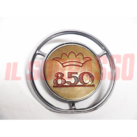 STEMMA FREGIO LOGO POSTERIORE FIAT 850 TIPO ABARTH GIANNINI ORIGINALE