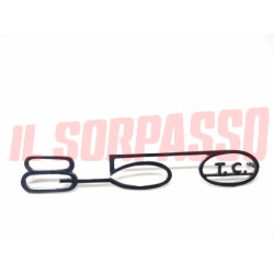 SCRITTA FREGIO FIAT 850 TC 600 ABARTH ORIGINALE 11,9 CM