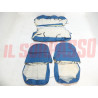 FODERE COPRI SEDILI ANTERIORI + POSTERIORI FIAT 600 1 SERIE CREMA AZZURRO NOS