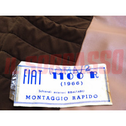 FODERE COPRI SEDILI ANTERIORI POSTERIORI FIAT 1100 R ORIGINALI MARRONE BEIGE