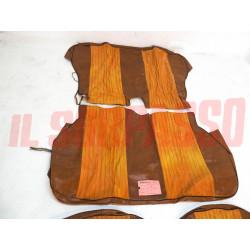 FODERE COPRI SEDILI ANTERIORI POSTERIORI FIAT 1100 R FAMILIARE ORIGINALI MARRONI