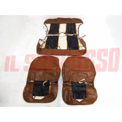 FODERE COPRI SEDILI ANTERIORI POSTERIORI FIAT 1100 R FAMILIARE ORIGINALI MARRONI
