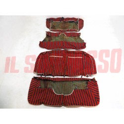FODERE COPRI SEDILI ANTERIORI POSTERIORI FIAT 1100 103 E ORIGINALI A RIGHE