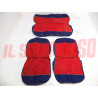 FODERE COPRI SEDILI ANTERIORI POSTERIORI FIAT 1100 103 H D SPEC. PELLE ROSSE BLU