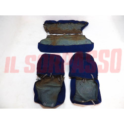 FODERE COPRI SEDILI ANTERIORI + POSTERIORI FIAT 850 BERLINA SPECIAL VELLUTO BLU