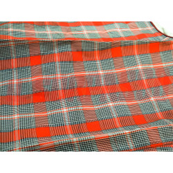 FODERE COPRI SEDILI ANTERIORI + POSTERIORI FIAT NUOVA N D SCOZZESE ROSSE NERE