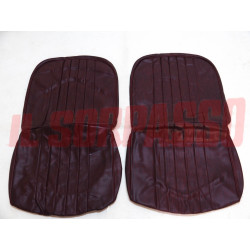 FODERE COPRI SEDILI ANTERIORI FIAT NUOVA 500 F L IN PELLE BORDOAUX NOS