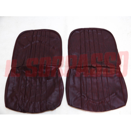 FODERE COPRI SEDILI ANTERIORI FIAT NUOVA 500 F L IN PELLE BORDOAUX NOS