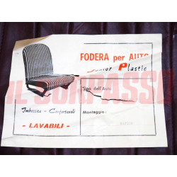 FODERE COPRI SEDILI ANTERIORI FIAT NUOVA 500 F L IN PELLE BORDOAUX NOS