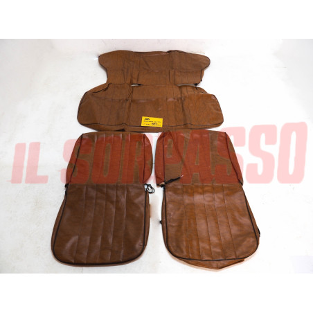 FODERE COPRI SEDILI ANTERIORI + POSTERIORI ALFA ROMEO 1750 BERLINA MARRONI NOS