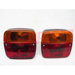 FANALI FARI POSTERIORI CON LUCE TARGA RIMORCHI + TRATTORI ANNI 80 - 90 ARIC