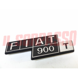 SCRITTA SIGLA PORTELLONE POSTERIORE FIAT 900 T ORIGINALE IN ALLUMINIO