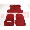 FODERE COPRI SEDILI ANTERIORI POSTERIORI FIAT NUOVA 500 F L PELLE ROSSA DIFETTO