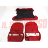 FODERE COPRI SEDILI ANTERIORI POSTERIORI FIAT NUOVA 500 F L PELLE ROSSA DIFETTO